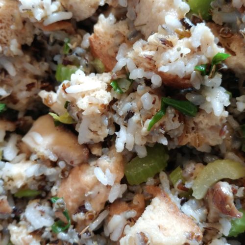 Vegan and Gluten Free Stuffing