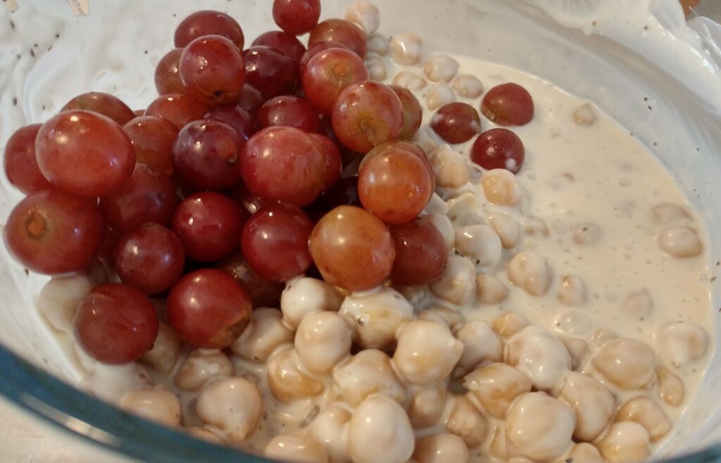 Creamy Chickpea Grape Salad