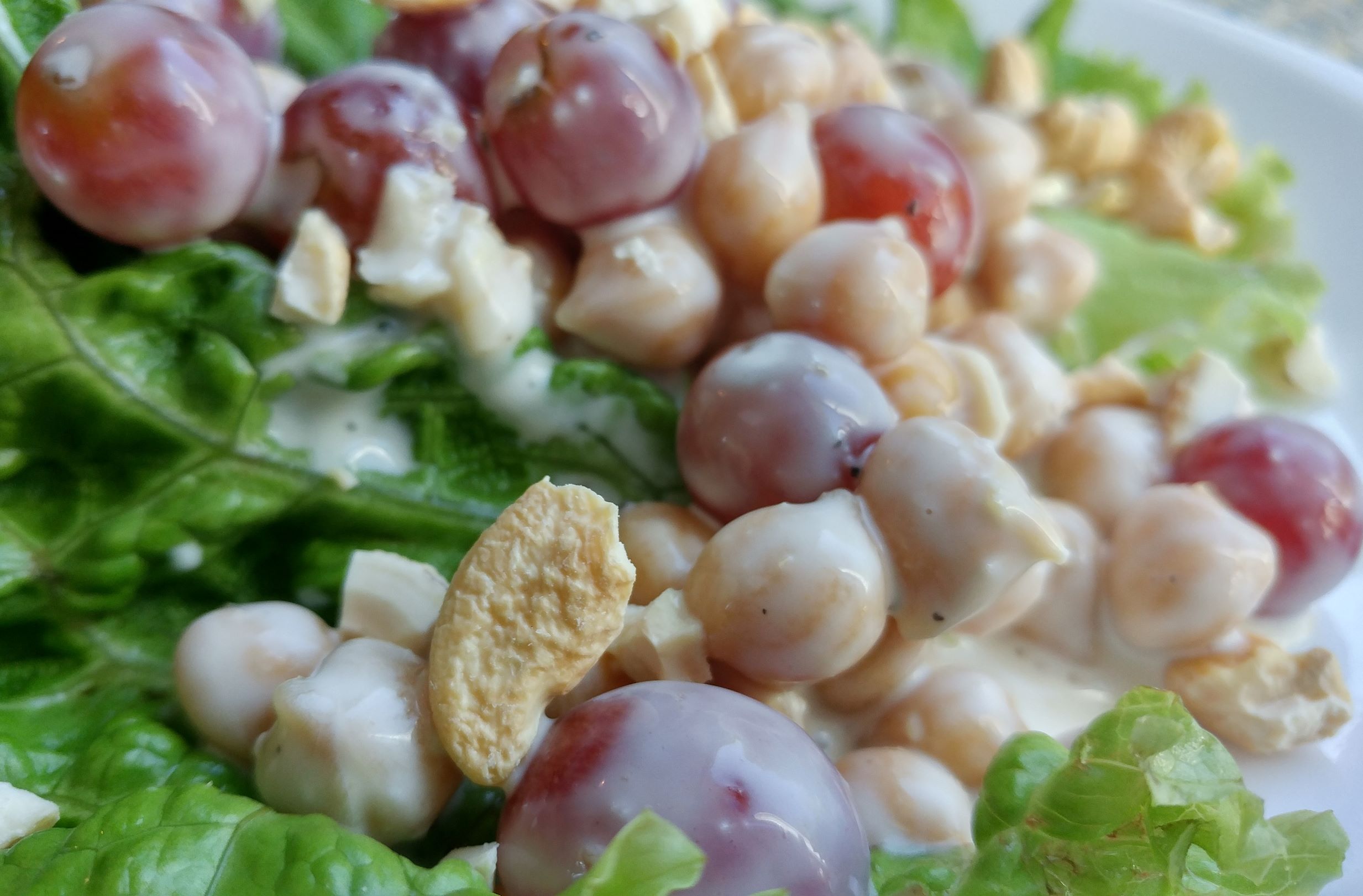 Creamy Chickpea Grape Salad