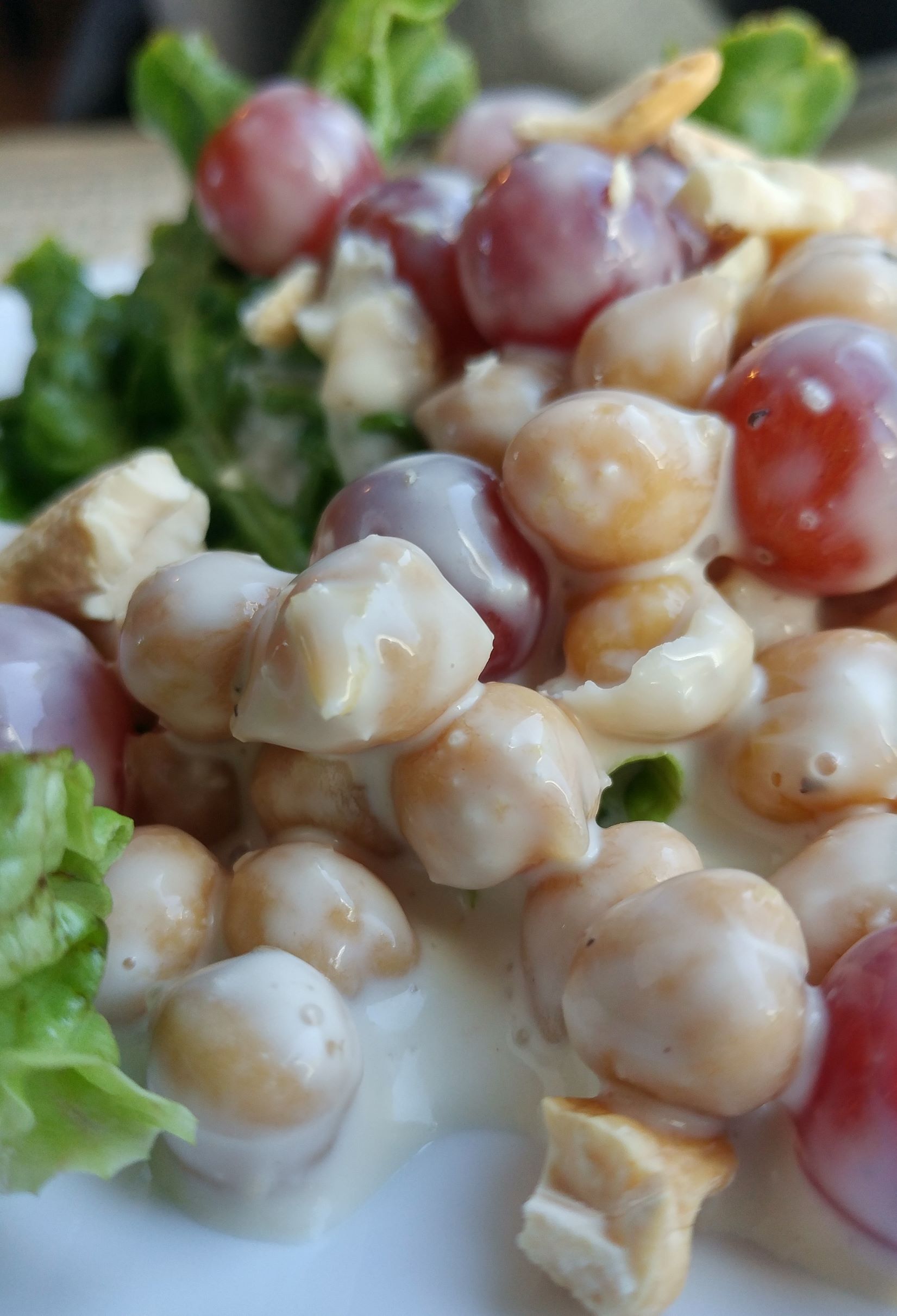 Creamy Chickpea Grape Salad