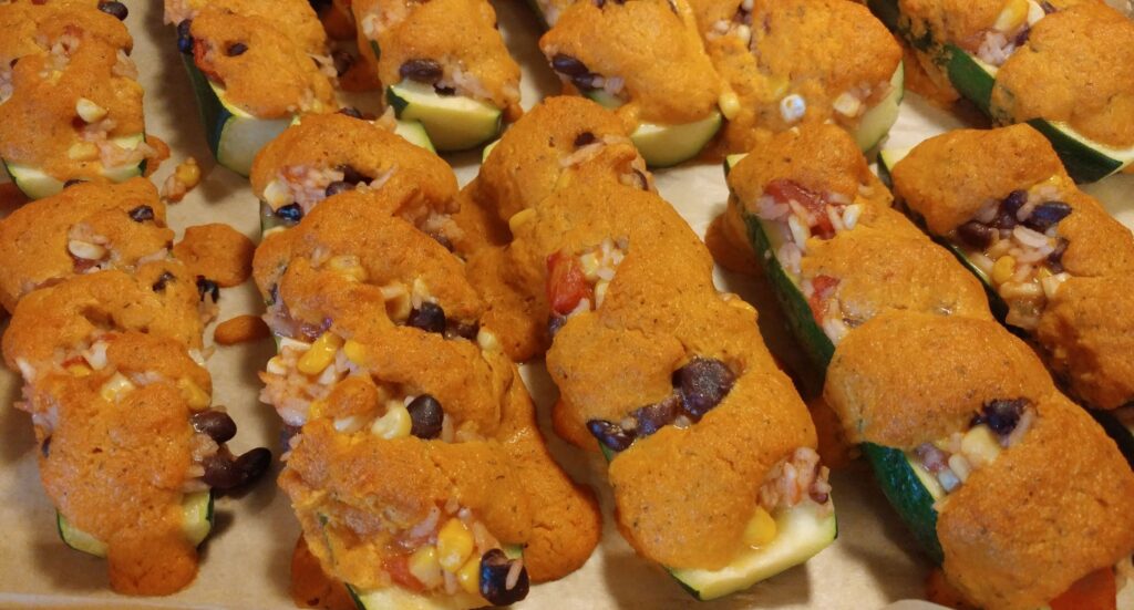 Vegan Mexican Stuffed Zucchini