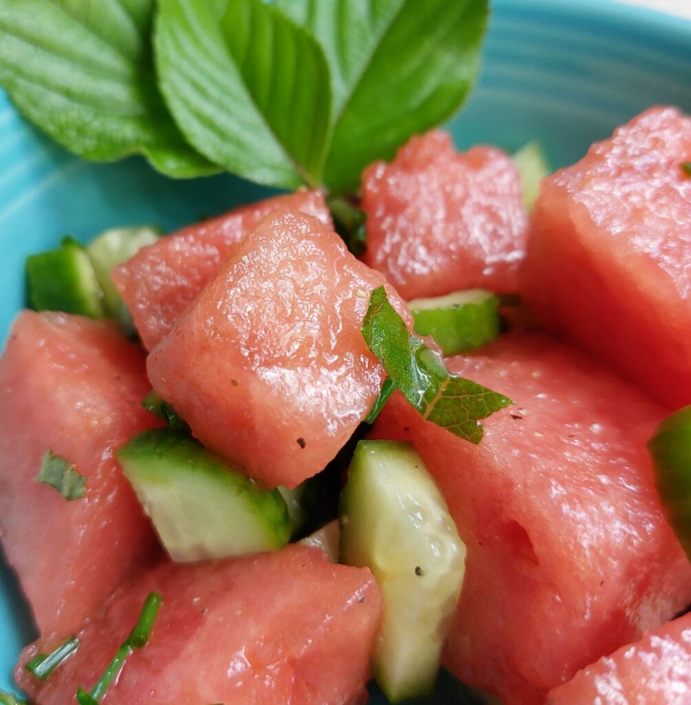Watermelon Cucumber Salad