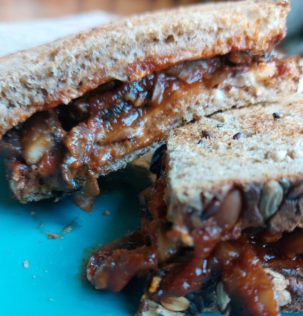 Barbecue Mushroom Sandwich