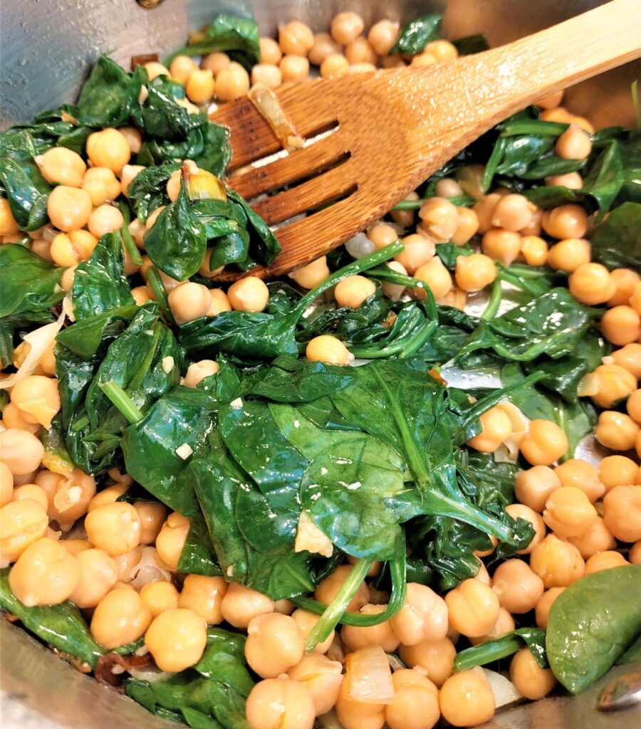 Sauteed Spinach and Chickpeas