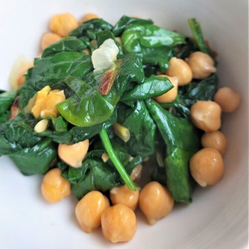 Sauteed Spinach and Chickpeas