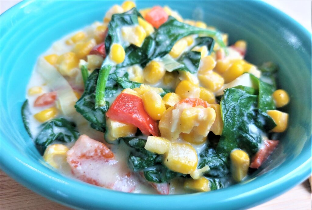 Vegan Creamed Corn with Vegetables