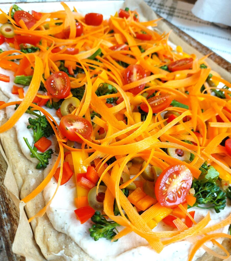 Cold Vegan Veggie Pizza