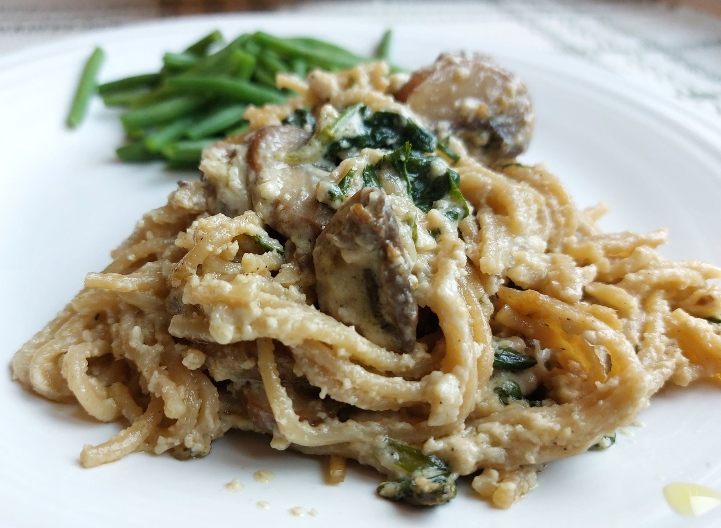Vegan Baked White Sauce Spaghetti