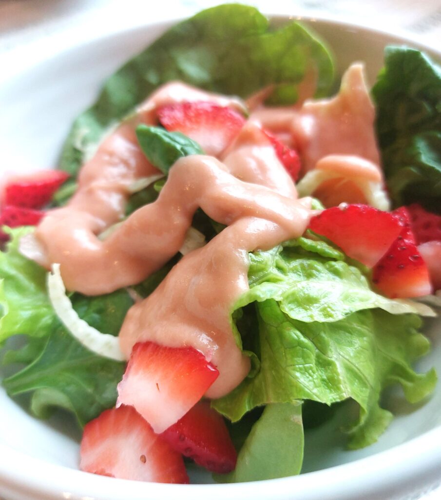 Salad with Rhubarb Dressing