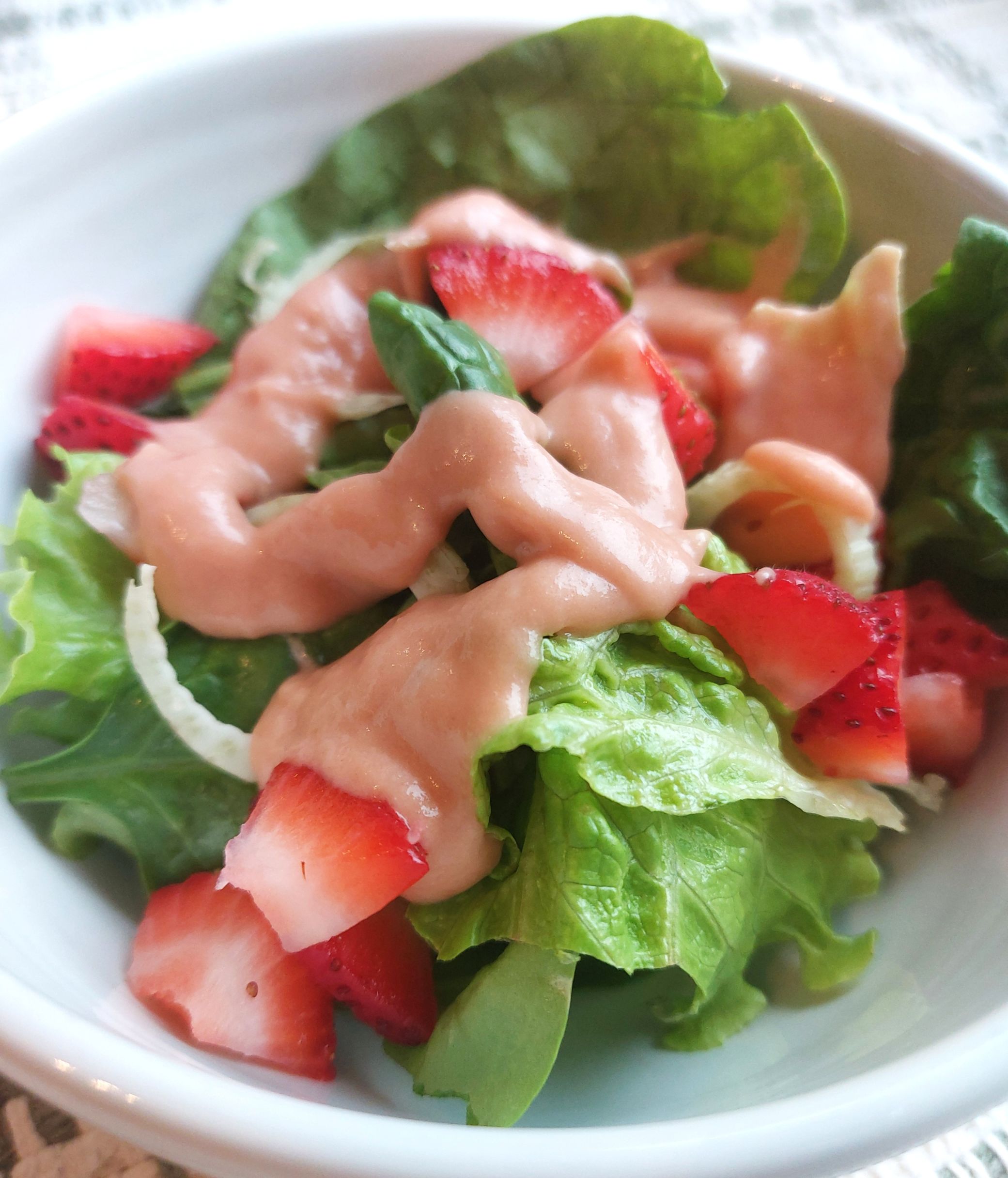 Salad with Rhubarb Dressing