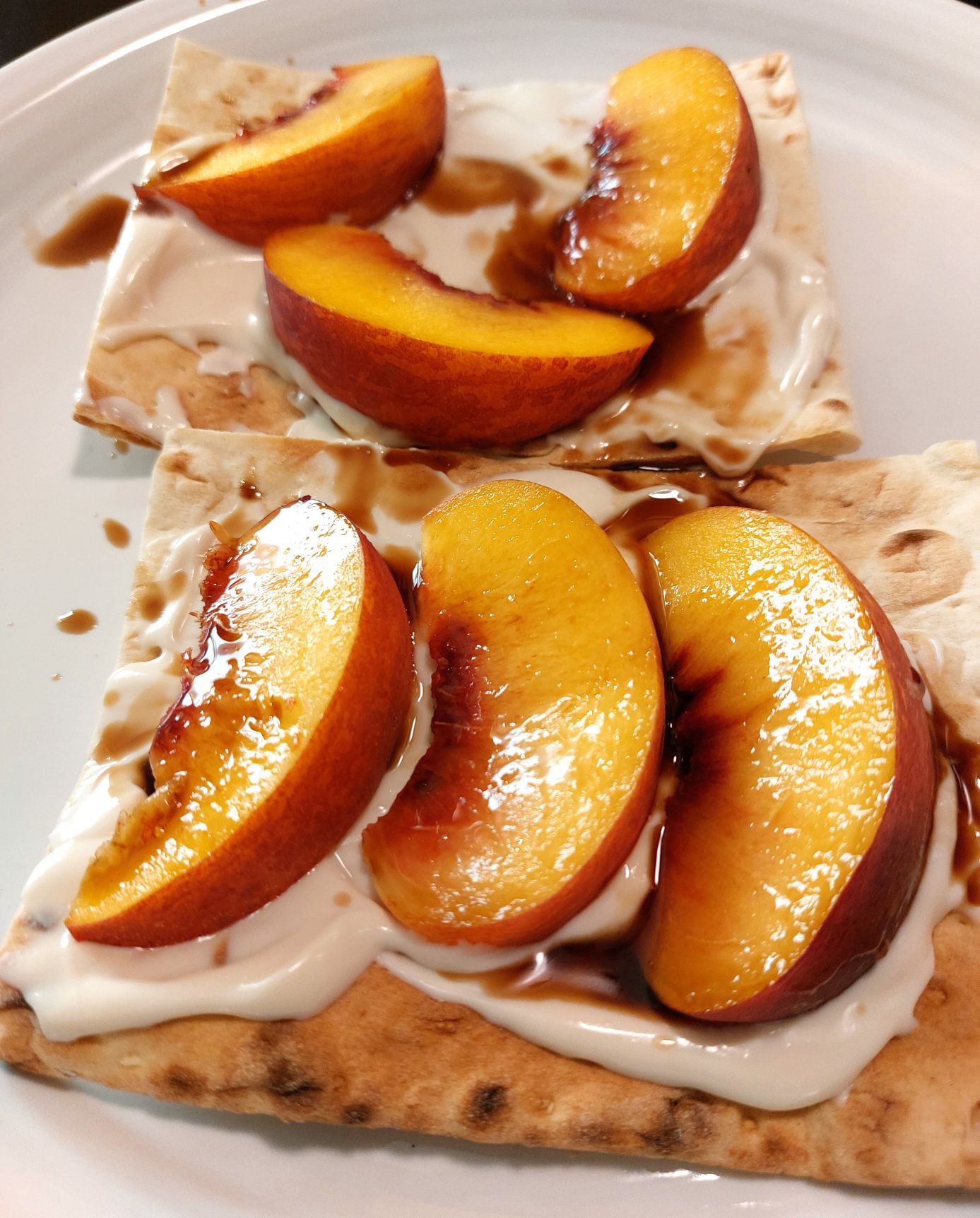 Balsamic Peach Flatbread