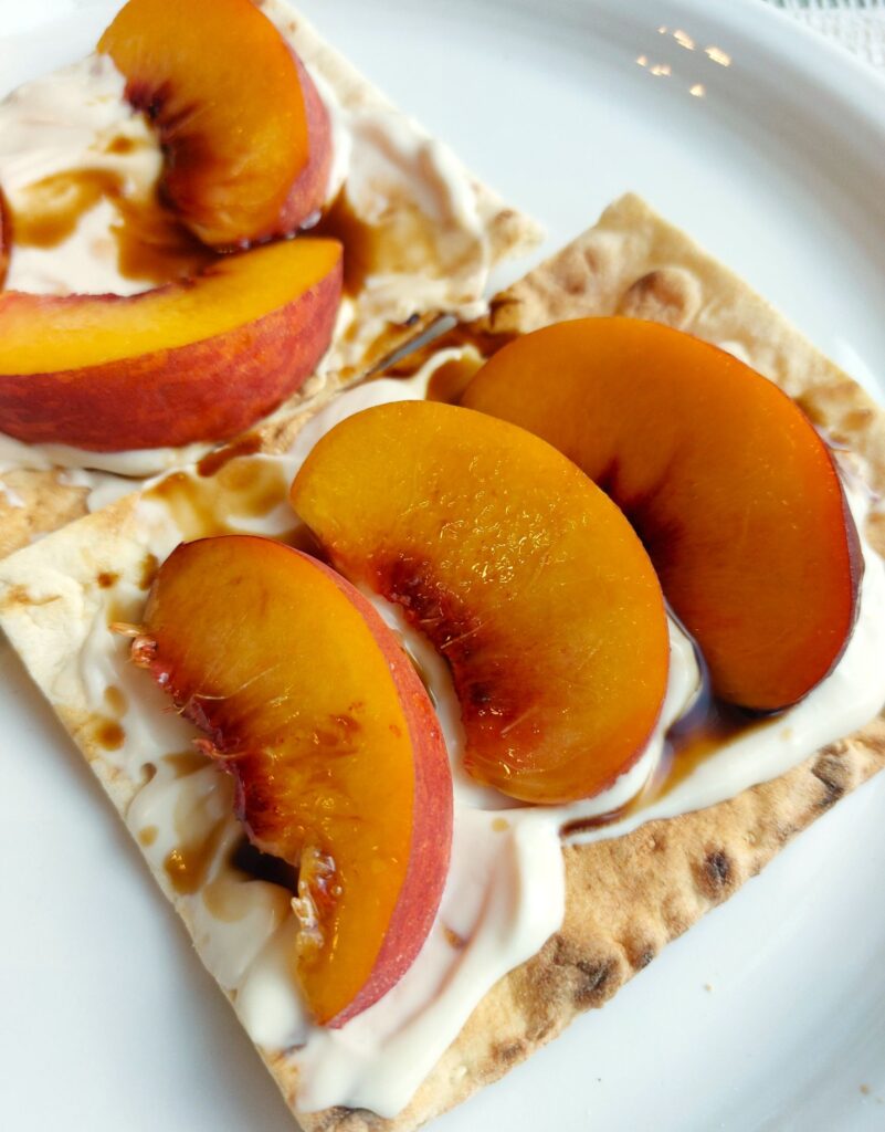 Balsamic Peach Flatbread