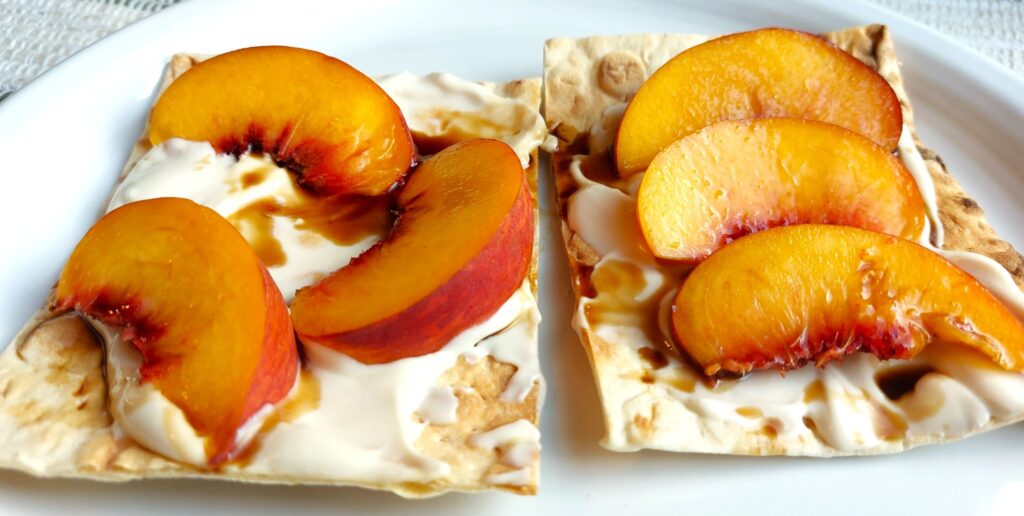 Balsamic Peach Flatbread